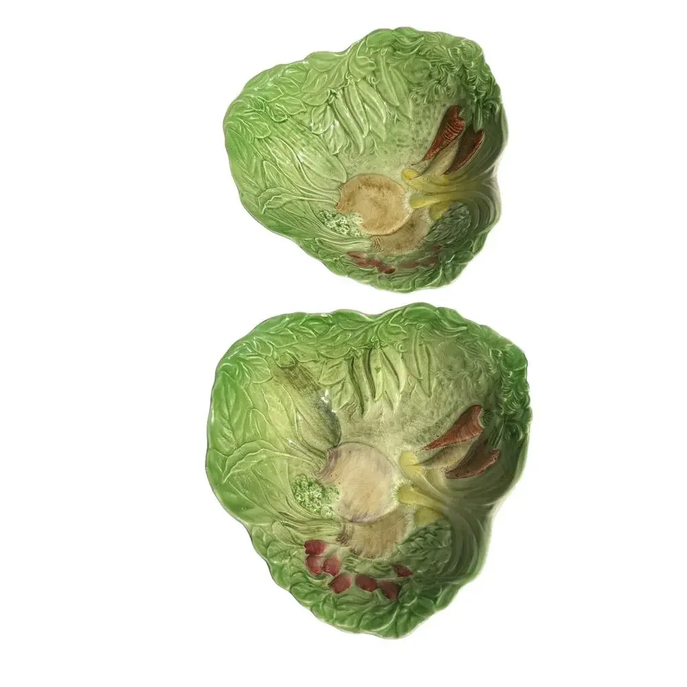 Royal Winton Grimwades Bowls Set of 2 Vintage Crazing Vegetable Theme Farmhouse